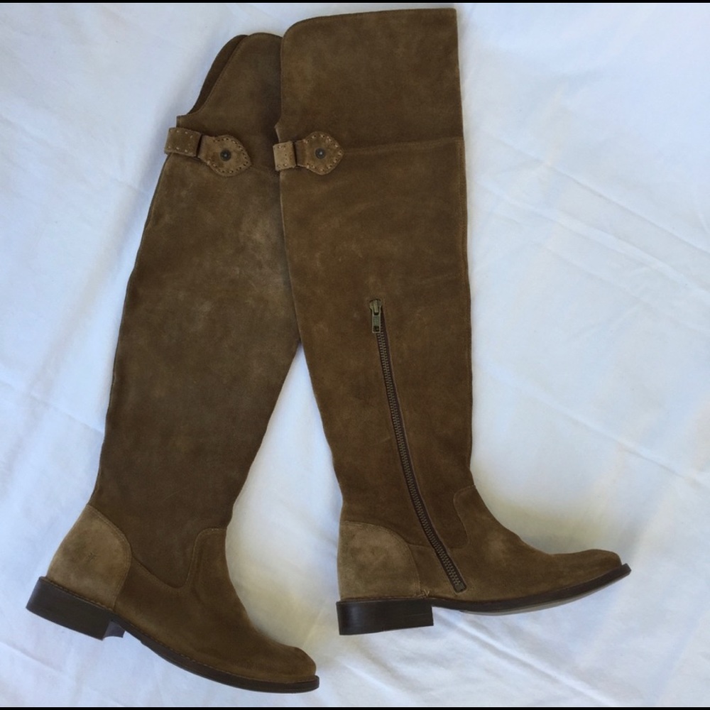 FRYE suede over the knee boots